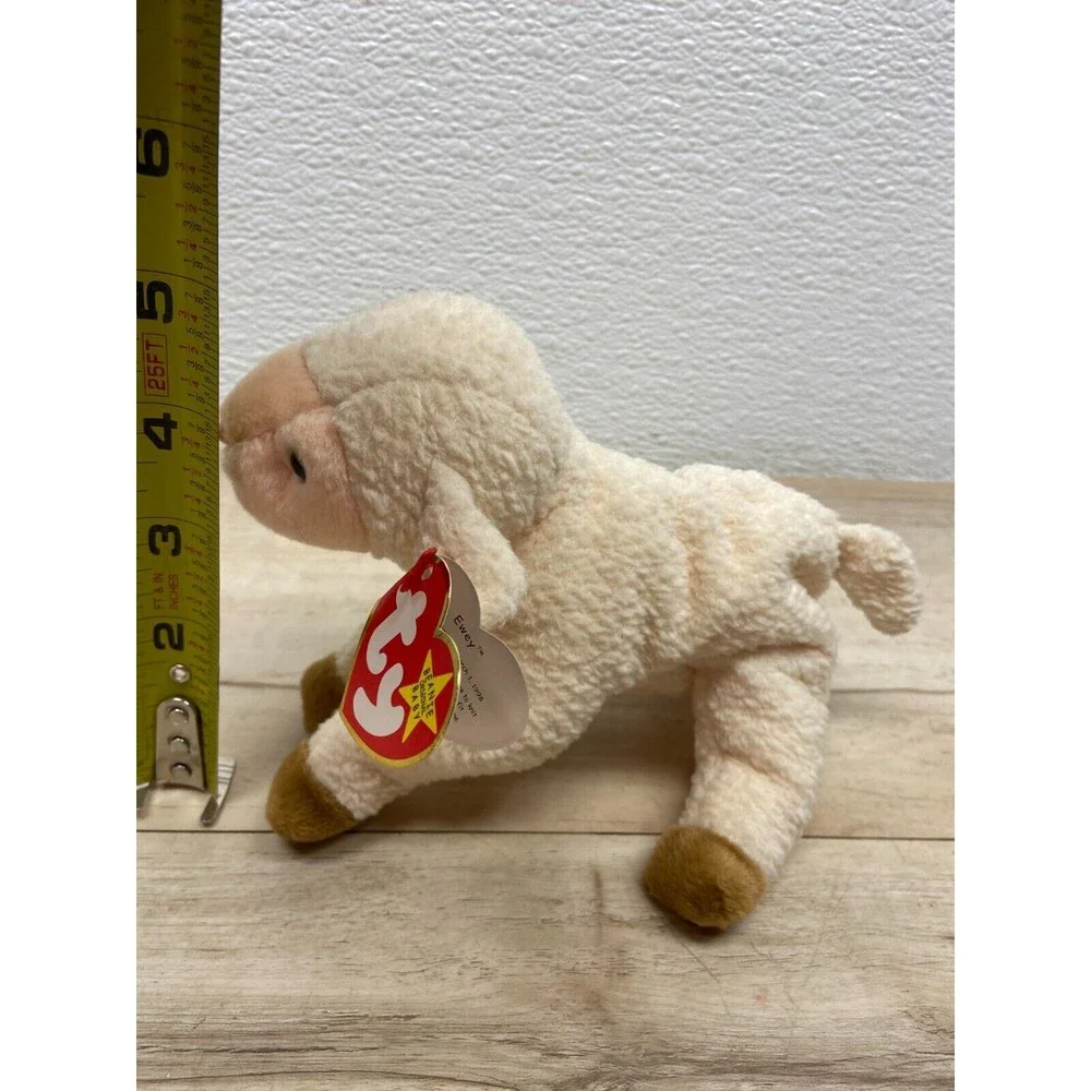 Vtg 1998 Ty Beanie BabIes Ewey The Lamb With Tag